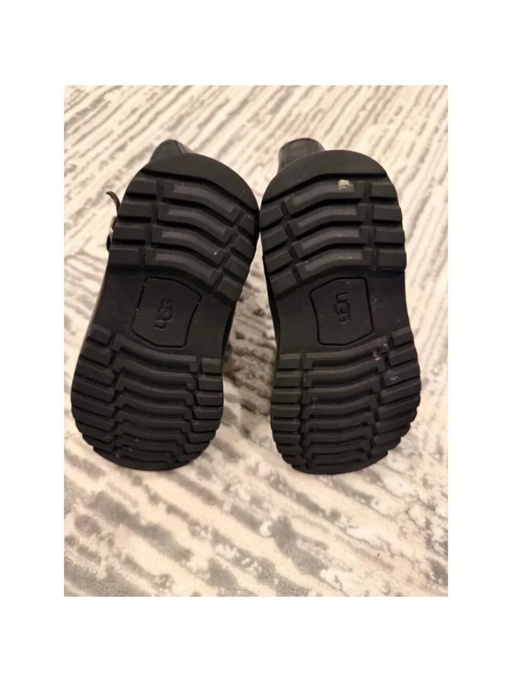 UGG Toddler Girls Size 9 Harwell Buckled 1100183T Leather Boot Black